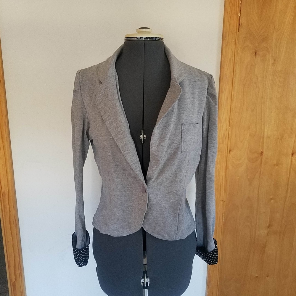 Blazer Sweatshirt Jacket Cover up Polka Dot detail